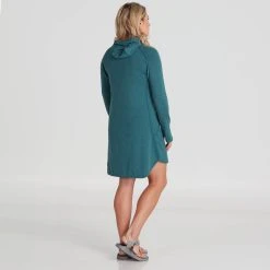 NRS Silkweight Hoodie Dress - Women's -Osprey shop 10112 02 Mediterranea Model Back 090121 rsz 93272.1677129837