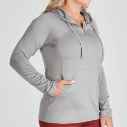 NRS Lightweight Hoodie - Women's -Osprey shop 10121 05 Titanium Model FrontCrop 070821 2000x2000 rsz 72130.1647971403