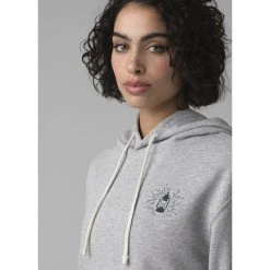 Prana Organic Graphic Hoodie - Women's (Fall 2022) -Osprey shop 1967741 HEATHERGREYUNWIND ALT 5 rsz 95943.1657735850