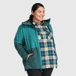 Outdoor Research Aspire II Jacket Plus - Women's (Fall 2022) -Osprey shop 2879712230a5 aspire deep lake treeline rsz 23854.1663798641.1280.1280 53787.1675285009
