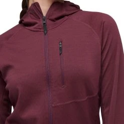 Black Diamond Coefficient Fleece Hoody - Women's -Osprey shop 744021 5016 W COEFFICIENT HOODY Blackberry 06 rsz 38398.1660167893