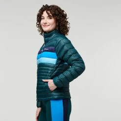 Cotopaxi Fuego Down Jacket - Women's -Osprey shop Cotopaxi F22 W Fuego Down Jacket Deep Ocean Stripes 1095 96106.1676582418