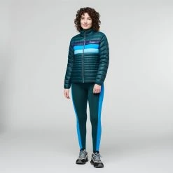 Cotopaxi Fuego Down Jacket - Women's -Osprey shop Cotopaxi F22 W Fuego Down Jacket Deep Ocean Stripes 1114 38061.1676582418