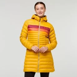 Cotopaxi Fuego Down Parka - Women's (Fall 2022) -Osprey shop Cotopaxi F22 W Fuego Down Parka Amber Stripes 316 49400.1676582601