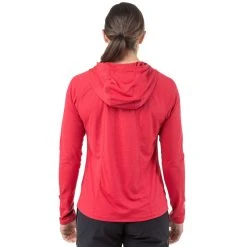 Mountain Equipment Glace Hoody - Women's (Spring 2022) -Osprey shop ME 005993GlaceWomensHoodedTopME 01559CapsicumRedBack 9096 65359.1677013397