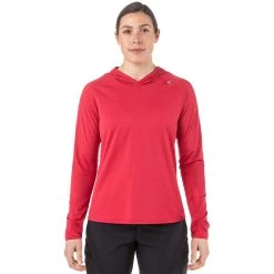 Mountain Equipment Glace Hoody - Women's (Spring 2022) -Osprey shop ME 005993GlaceWomensHoodedTopME 01559CapsicumRedFront 9092 55491.1677013397