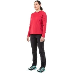 Mountain Equipment Glace Hoody - Women's (Spring 2022) -Osprey shop ME 005993GlaceWomensHoodedTopME 01559CapsicumRedFullLengthAngle 9098 37627.1677013397