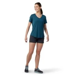 Smartwool Merino Sport 120 V-Neck Short Sleeve - Women's (Spring 2022) -Osprey shop SW016539G74 2 p rsz 43326.1657819928