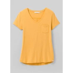 Prana Foundation Short Sleeve V Neck - Women's (Spring 2022) -Osprey shop W11170142 BIRCHHEATHER ALT 9 rsz 68085.1644208739