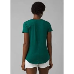 Prana Foundation Short Sleeve V Neck - Women's (Spring 2022) -Osprey shop W11170142 DEEPPINEHEATHER ALT 2 rsz 13511.1644208740