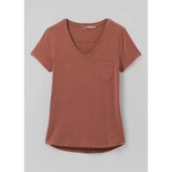 Prana Foundation Short Sleeve V Neck - Women's (Spring 2022) -Osprey shop W11170142 TERRAHEATHER ALT 9 rsz 11362.1653672738