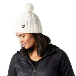 Smartwool Ski Town Hat - Women's -Osprey shop skitownhatnaturalonmodel 11568.1662061547