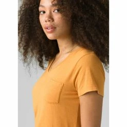 Prana Foundation Short Sleeve V Neck - Women's (Fall 2021) -Osprey shop w11170142 butterscotchheather alt 5foundationssvneck rsz 36180.1626822419.1280.1280 51688.1644015139
