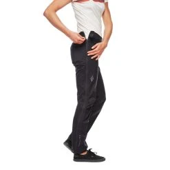 Black Diamond StormLine Stretch Full Zip Rain Pants - Women's -Osprey shop w stormline FZ pants side2 model rsz 57181.1663783573